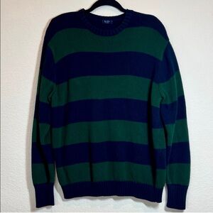 J Galt by Brandy Melville Girls’/Unisex Oversized Sweater Green/Navy Size OS